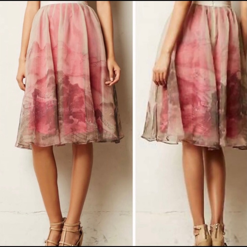 Anthropologie Moulinette Soeurs dreamy skirt